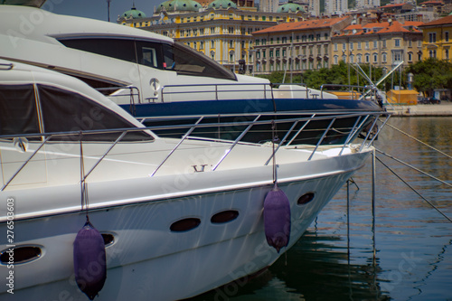 Luxury yacht, northern Mediterranean, Croatia, detail