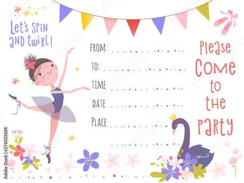 Invitation design. Birthday party.