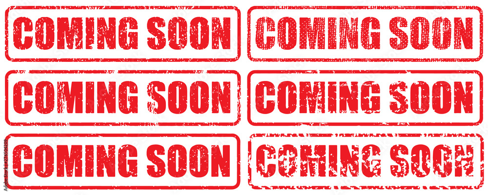 coming soon stamping with grungy textured vector background coming soon stamping with grungy textured vector background