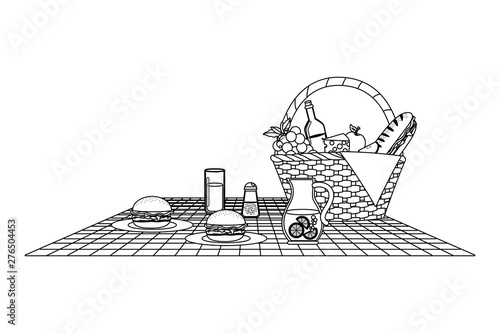 Isolated picnic basket design vector illustrator