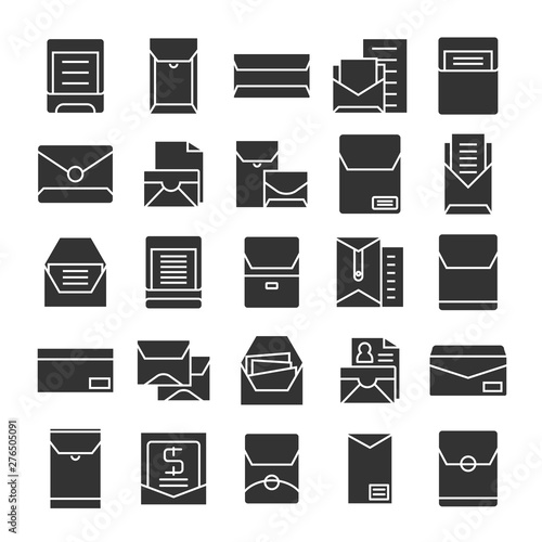 email, mail, envelope and newsletter icons set