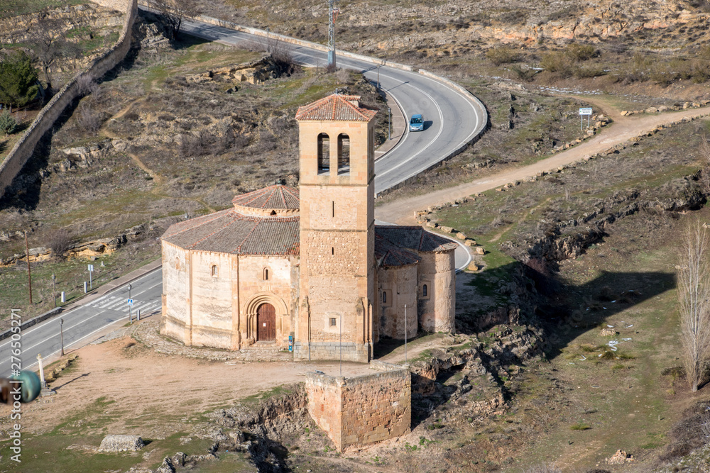 The small church, Iglesia de la Vera Cruz in Segovia, Spain