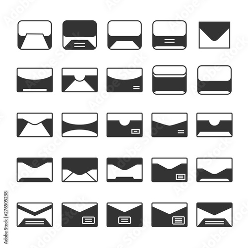 email, mail, envelope and newsletter icons set