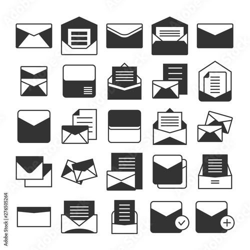 email, mail, envelope and newsletter icons set