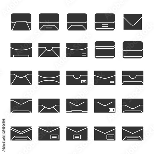 email, mail, envelope and newsletter icons set