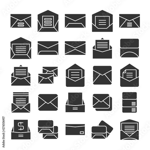 email, mail, envelope and newsletter icons set