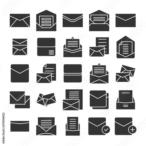 email, mail, envelope and newsletter icons set