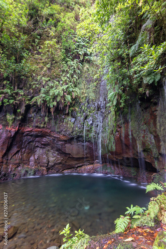 Trekking of 25 fontes and Risco Waterfall in Madeira  Portugal 