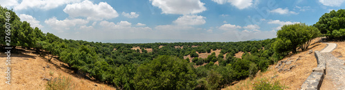 Panoramic view of big maar in Odem forest  Israel
