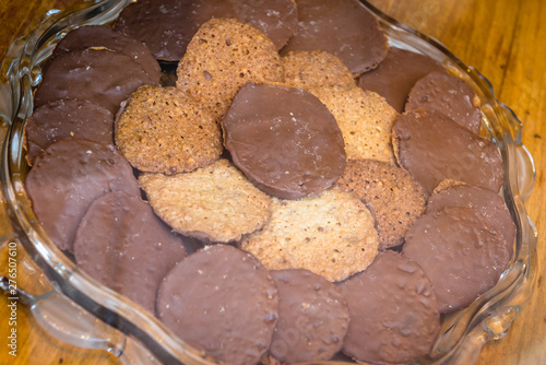 Small cakes called Moscovitas in a shop in Oviedo, Spain photo