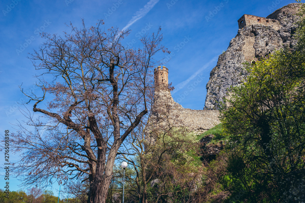 Ruins of Devin Castle in Bratislava city in Slovakia Ruins of Devin Castle in Bratislava city in Slovakia