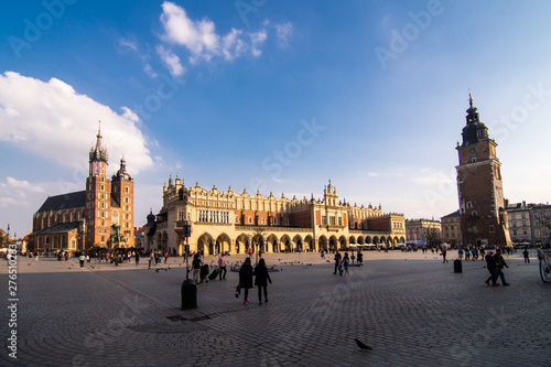 Krakow, Poland - April, 2019: Krakow - Poland's historic center, a city with ancient architecture.