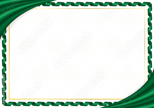 Border made with Saudi Arabia national colors