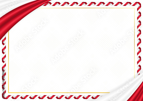 Border made with Bahrain national colors