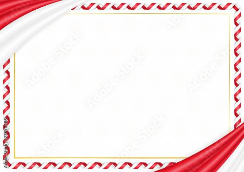 Border made with Singapore national colors