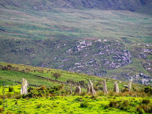 Stone circle of Ardgroom on the Ring of Beara in Ireland photo