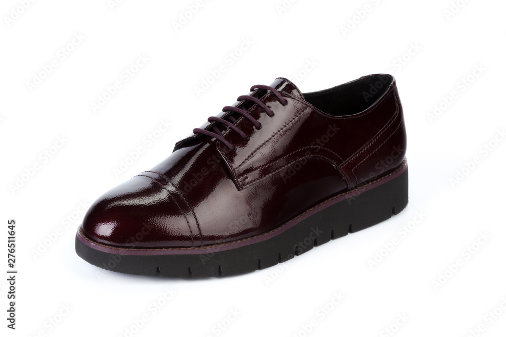 Brown formal male leather shoes isolated on white background Brown formal male leather shoes isolated on white background