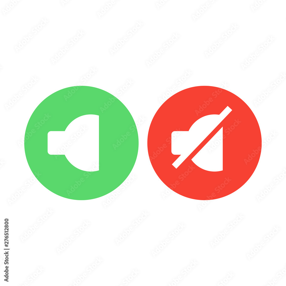 speaker mute and loud icons speaker mute and loud icons