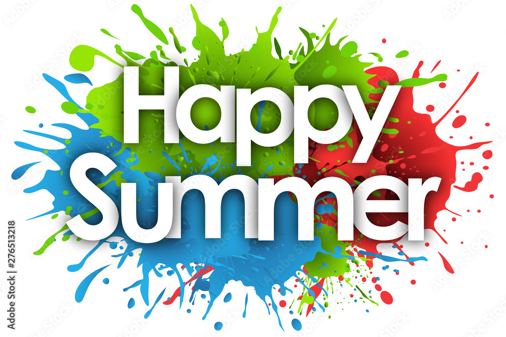happy Summer in splash s background Stock Illustration Adobe Stock