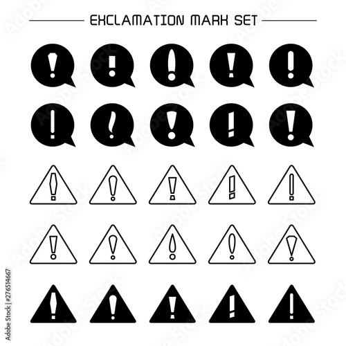 exclamation mark symbol and error set