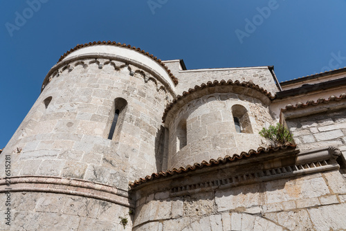 detail of Cathedral of the Assumption of the Blessed Virgin Mary in Krk Town.  Krk Island,  Croatia