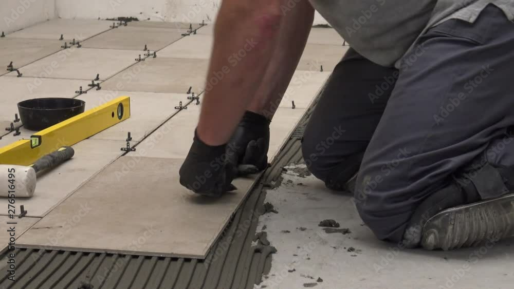 Laying tiles Laying tiles