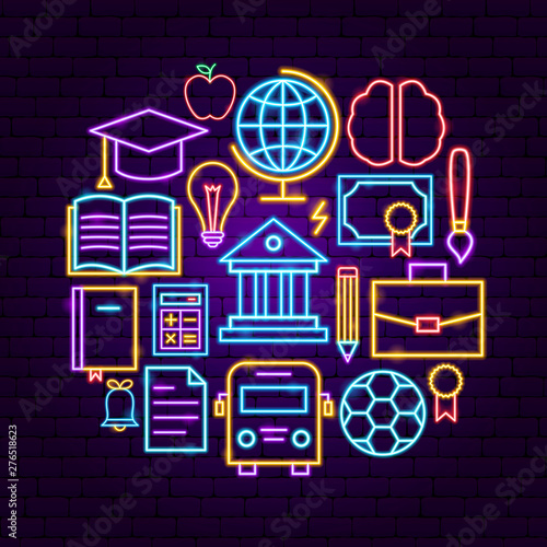 Education Neon Concept