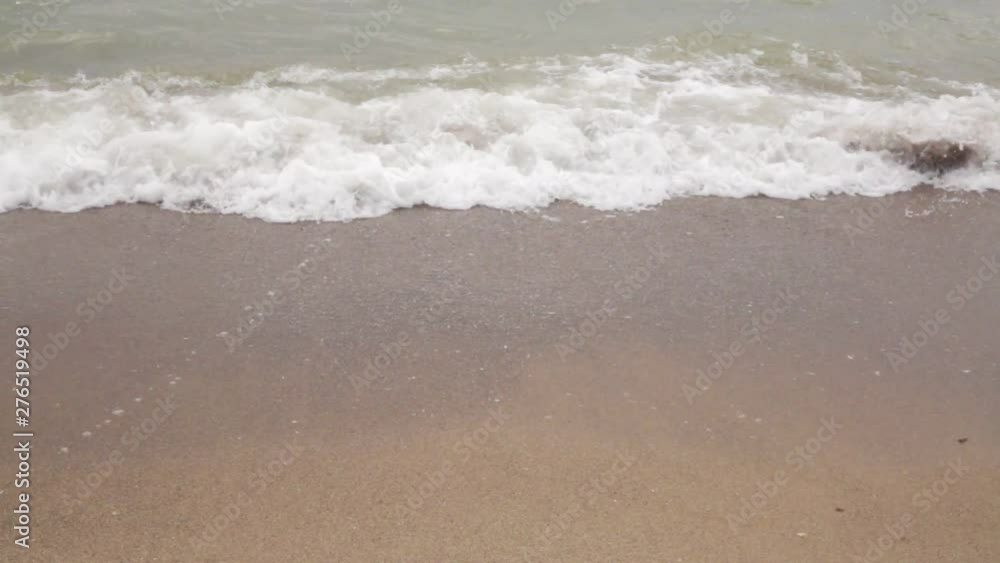 Waves on the seashore. Slow motion Waves on the seashore. Slow motion