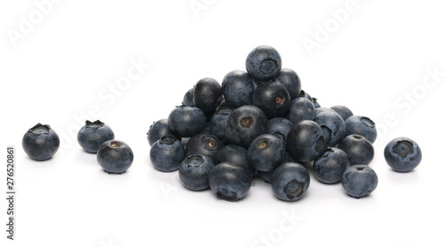 Blueberries macro isolated on white background
