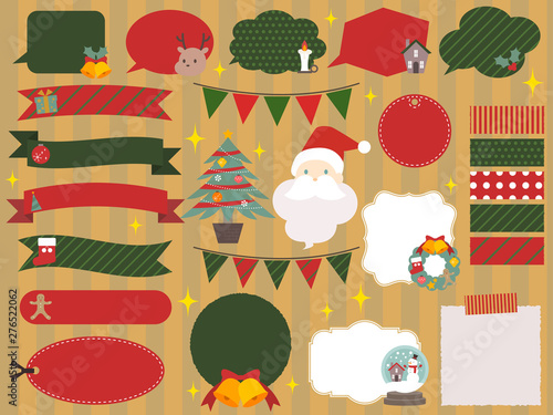 クリスマスモチーフのイラストフレームセット Stock Vector Adobe Stock クリスマスモチーフのイラストフレームセット Stock Vector Adobe Stock