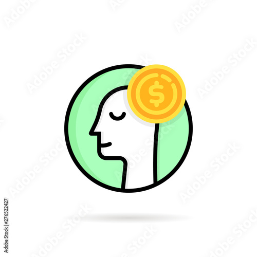 linear rich man like round logo