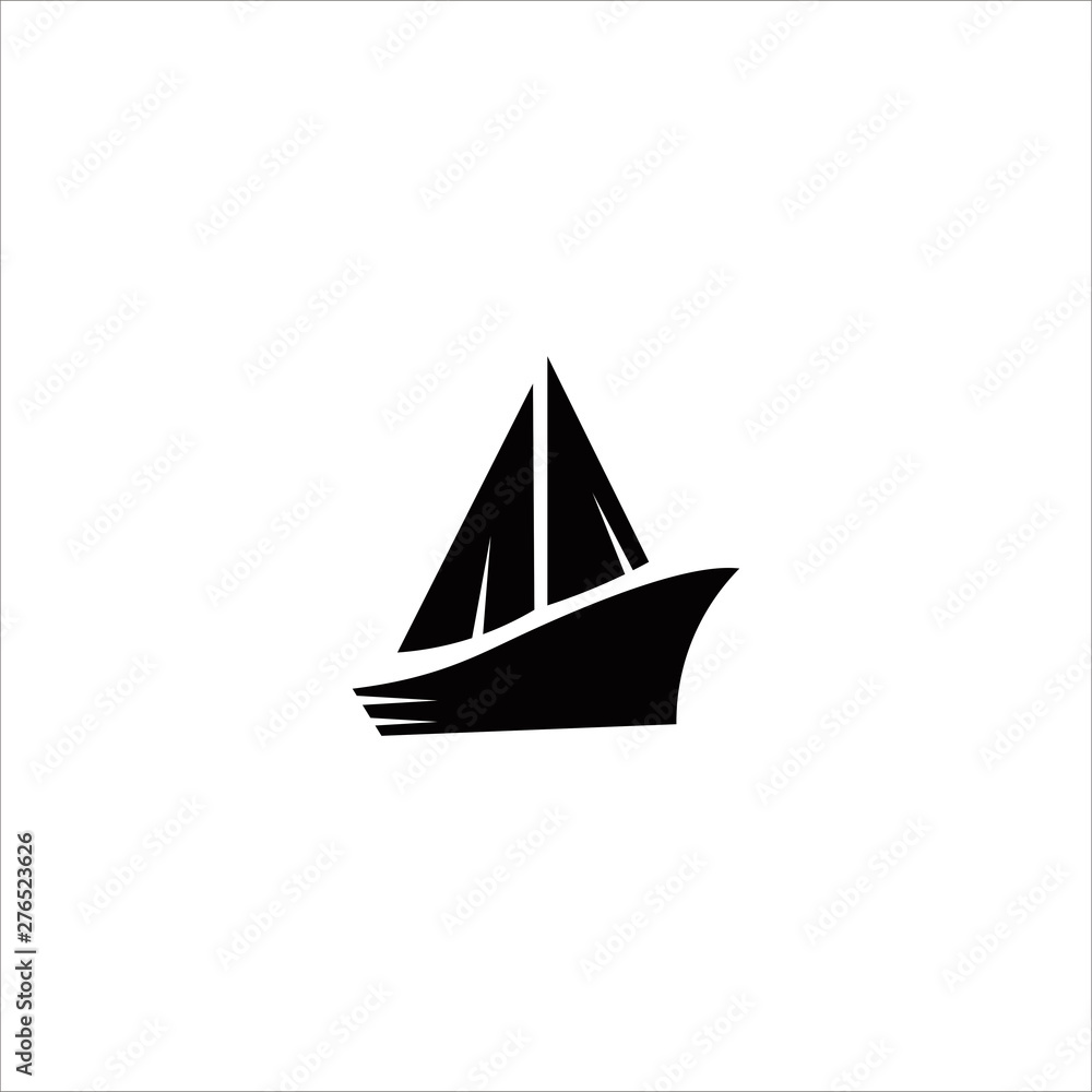 abstract vector ship logo