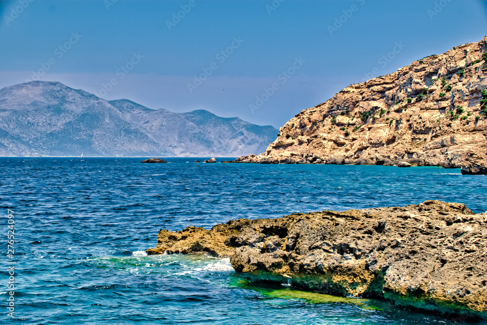 Mediterranean sea coast of plati island greece