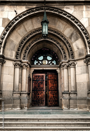 old open church doors