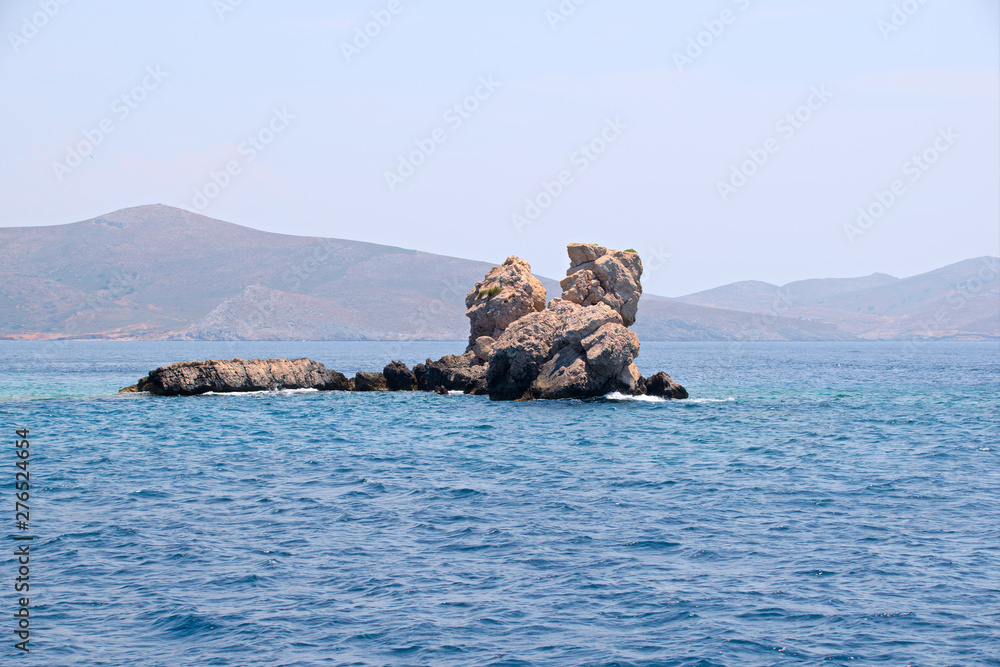 Small rocky island in the Mediterranean Sea Greece