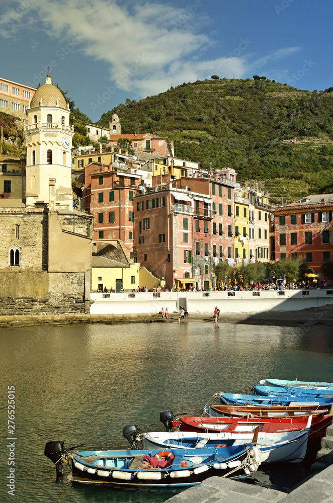 Vintage Sunset light in Vernazza, Cinque terre (Italy)