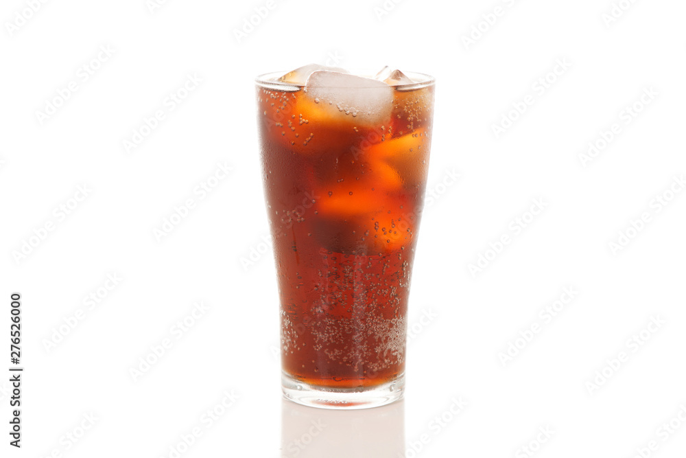 Soft Drink in The Glass ISOLATED ON WHITE BACKGROUND. Soft Drink in The Glass ISOLATED ON WHITE BACKGROUND.