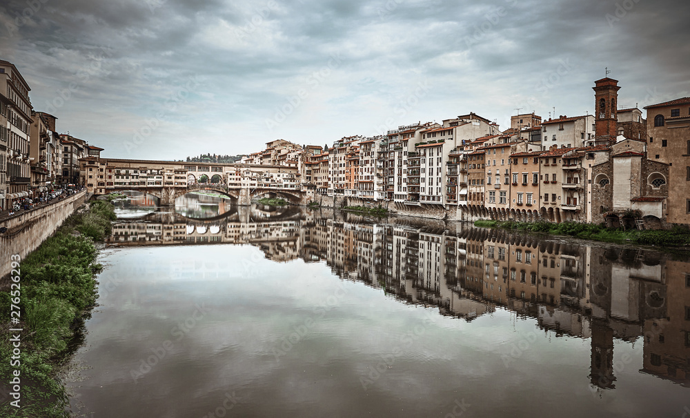 Ponte Vecchio on the river Arno in Florence, Italy