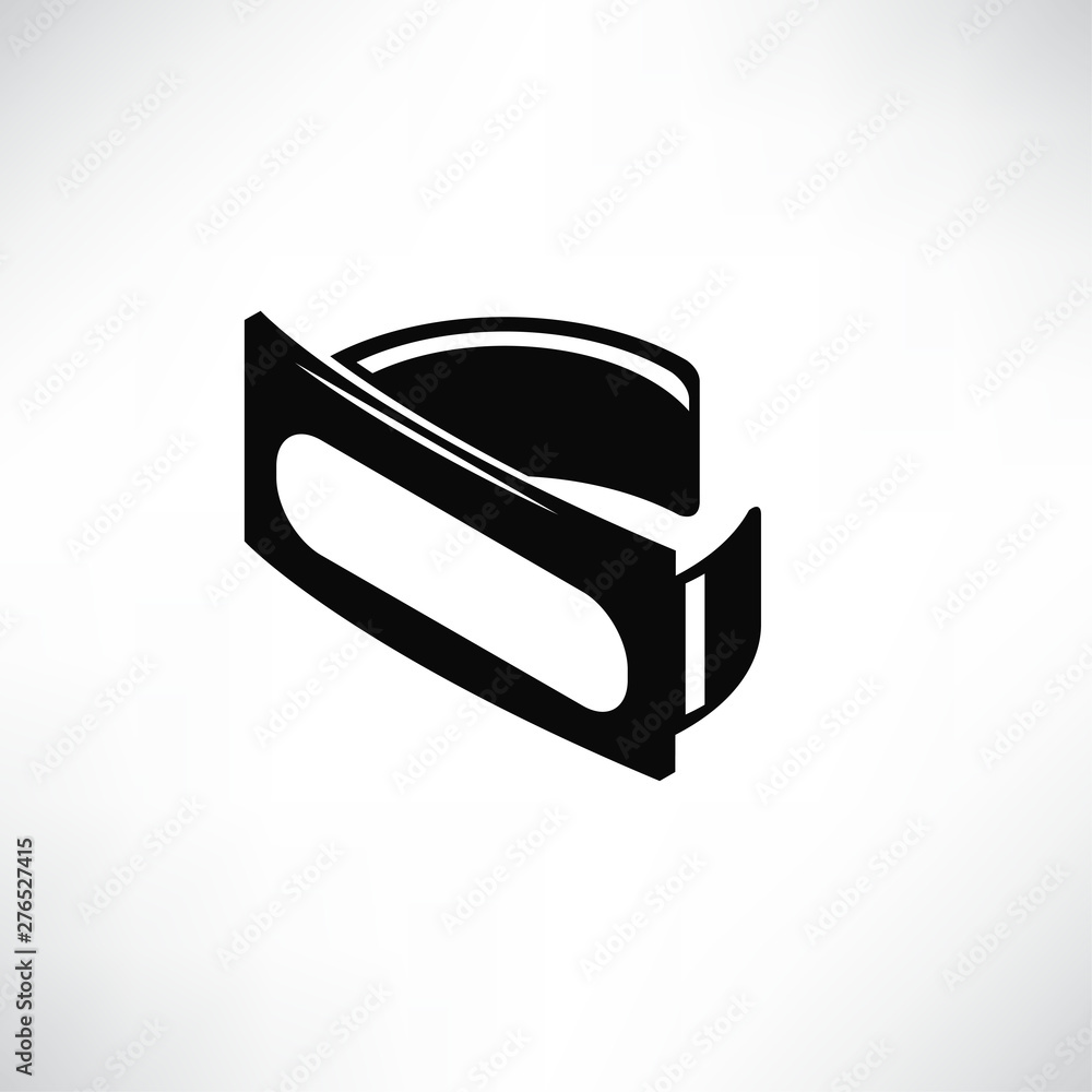 smart glasses and virtual reality gadget icon solid isometric design