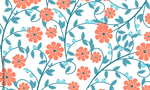 Flower and Leaf Background
