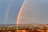 Beautiful Double Rainbow Over Countryside In Northwest Pennsylvania Venango Valley View