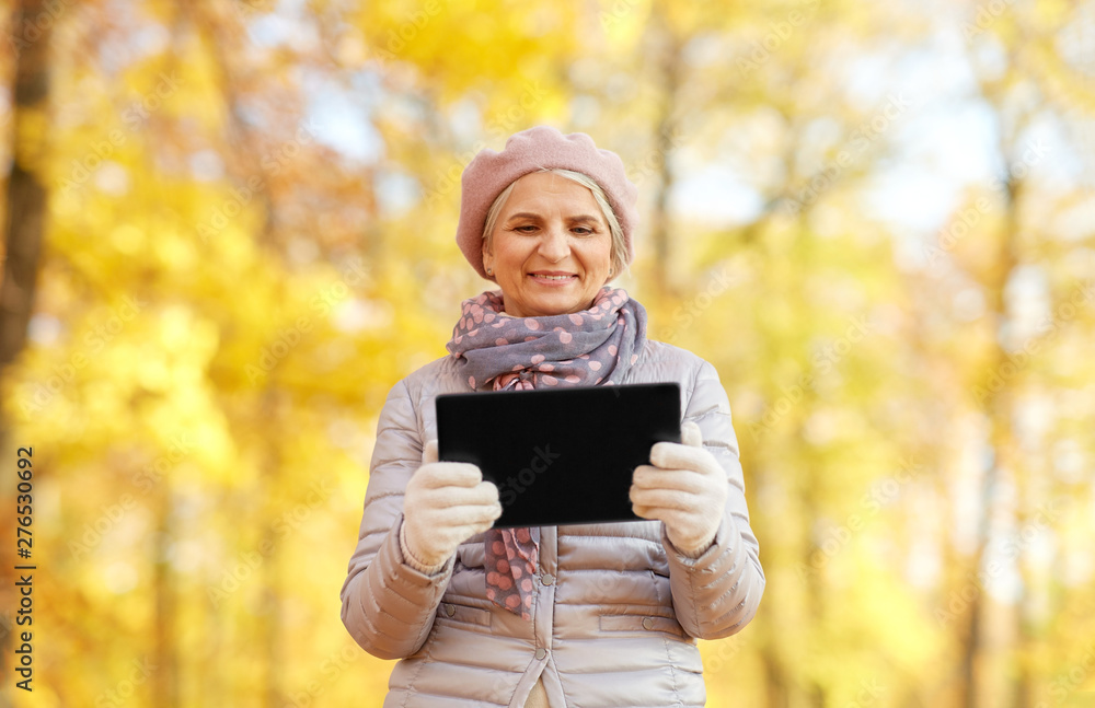technology, old age and people concept - senior woman with tablet pc computer at summer park technology, old age and people concept - senior woman with tablet pc computer at summer park