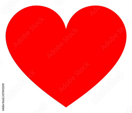 Love heart raster pictogram. Illustration contains flat love heart iconic symbol isolated on a white background.