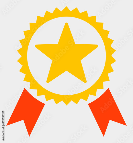 Star seal raster pictogram. Illustration contains flat star seal iconic symbol isolated on a white background.