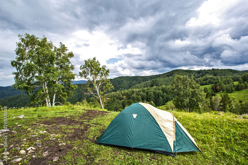 tent on the mountain