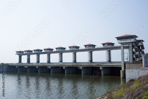 Seongmun Tide Embankment in Dangjin-si, South Korea. photo