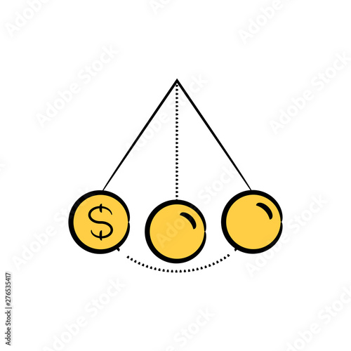 momentum and money icon yellow hand drawn theme for momentum investor 