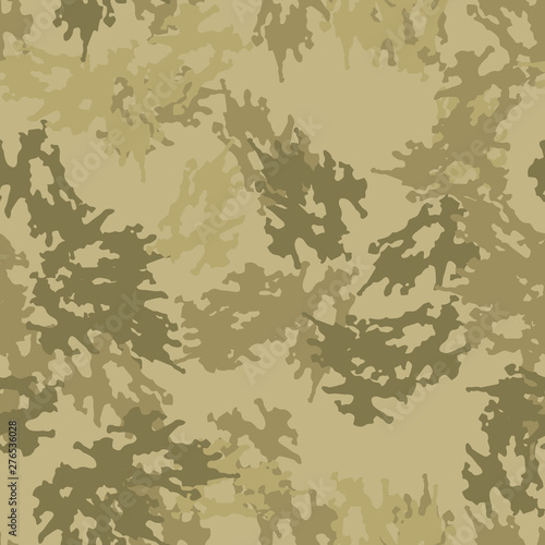 Sand camouflage of various shades of green, olive and beige colors