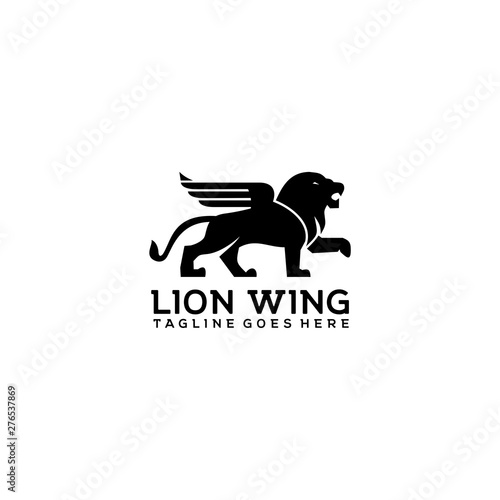 lion wings logo design