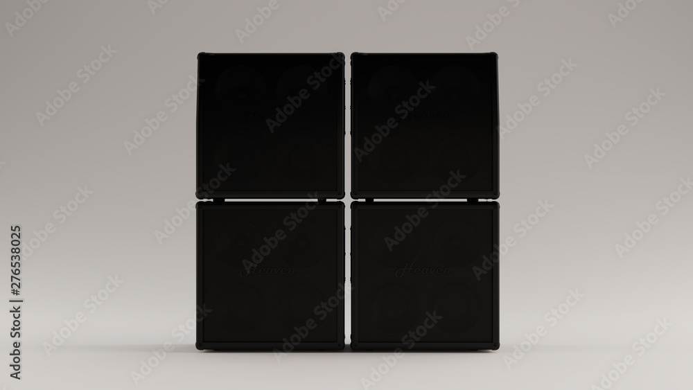 Black Concert Speakers 3d illustration 3d render Black Concert Speakers 3d illustration 3d render